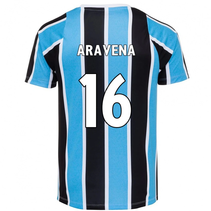 Danxen Mujer Camiseta Alexander Aravena #16 Blanco Azul 1ª Equipación 2025/26 La Camisa