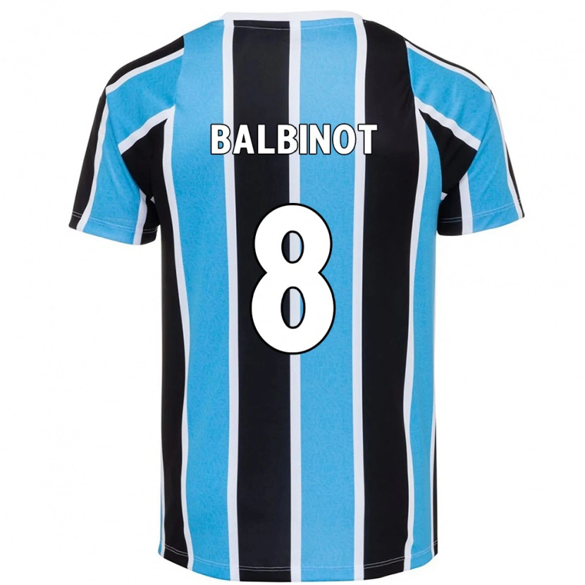 Danxen Mujer Camiseta Manu Balbinot #8 Blanco Azul 1ª Equipación 2025/26 La Camisa