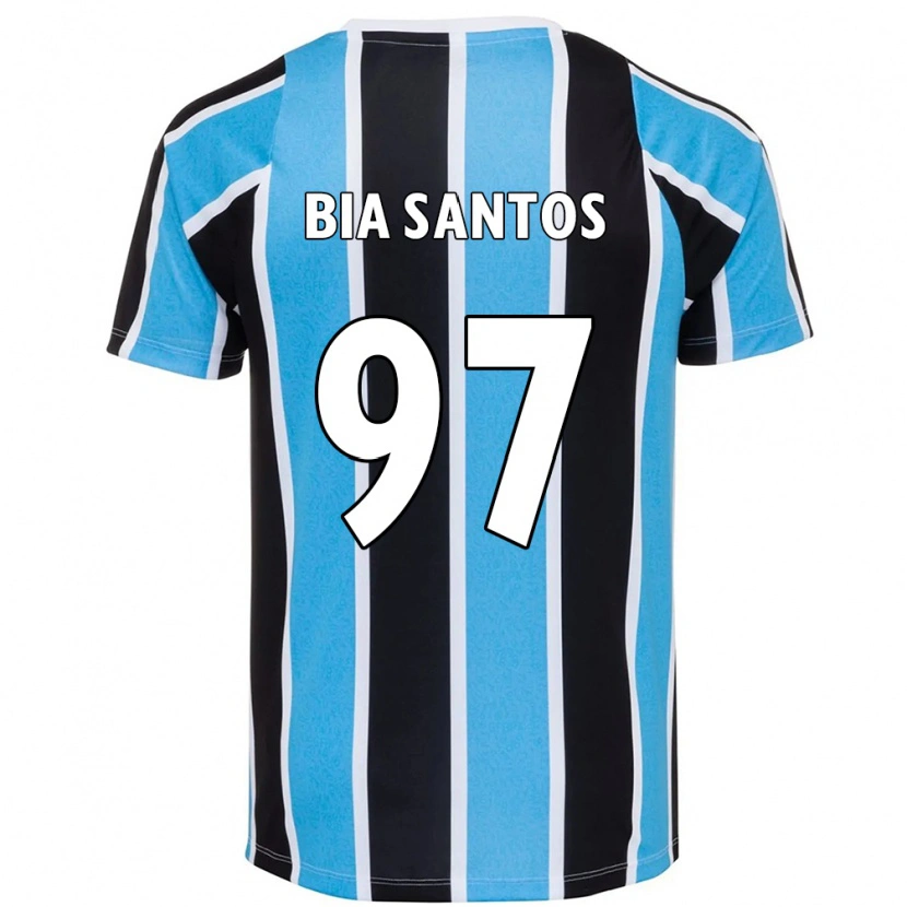 Danxen Mujer Camiseta Bia Santos #97 Blanco Azul 1ª Equipación 2025/26 La Camisa