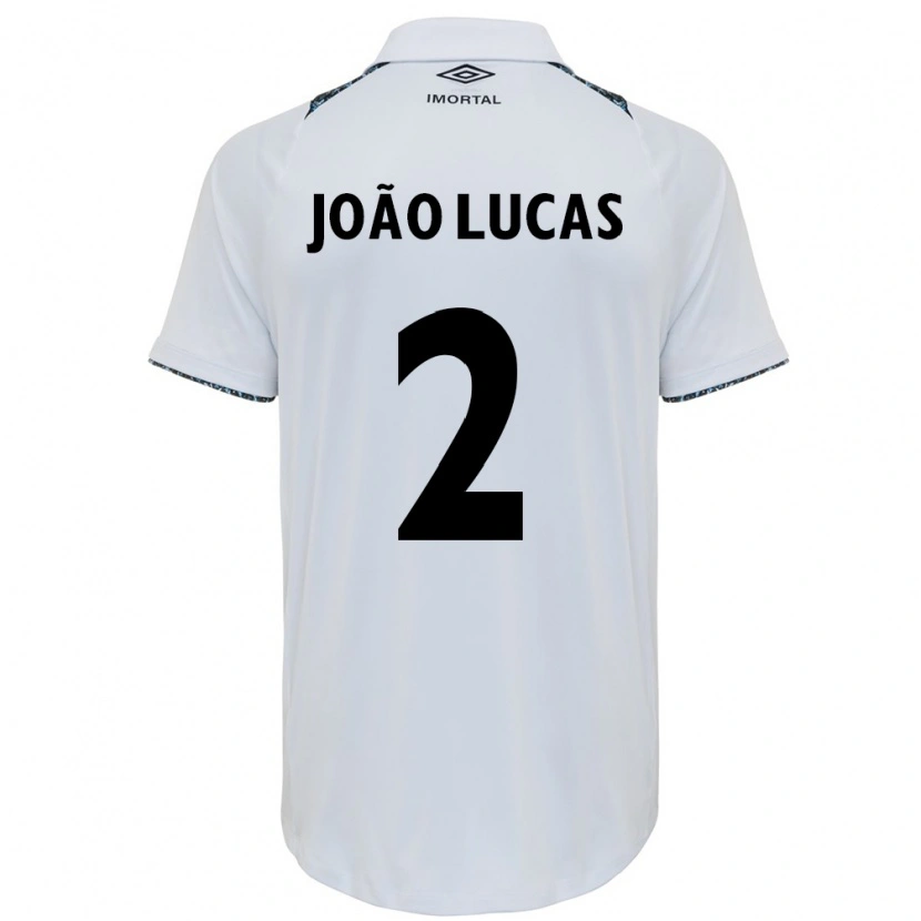 Danxen Mujer Camiseta João Lucas #2 Azul Negro Blanco 2ª Equipación 2025/26 La Camisa