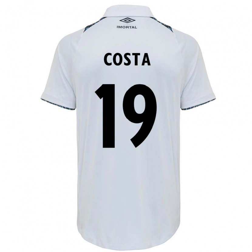 Danxen Mujer Camiseta Diego Costa #19 Azul Negro Blanco 2ª Equipación 2025/26 La Camisa