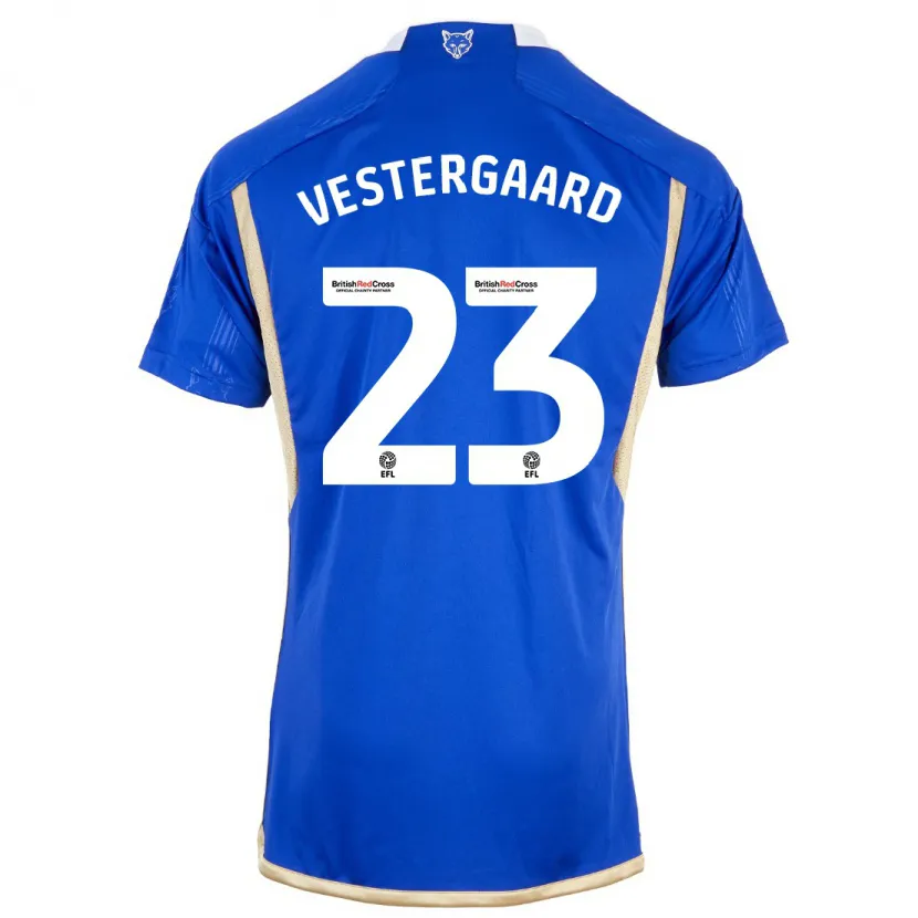 Danxen Niño Camiseta Jannik Vestergaard #23 Azul 1ª Equipación 2023/24 La Camisa