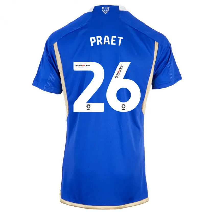 Danxen Niño Camiseta Dennis Praet #26 Azul 1ª Equipación 2023/24 La Camisa