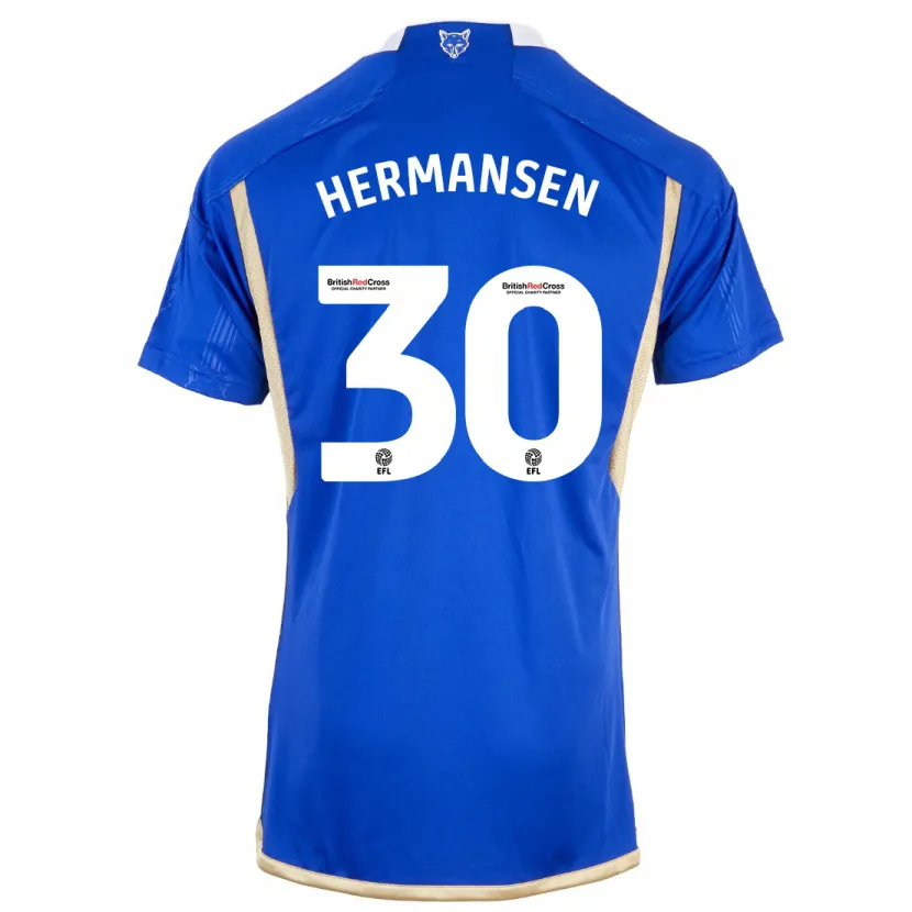 Danxen Niño Camiseta Mads Hermansen #30 Azul 1ª Equipación 2023/24 La Camisa