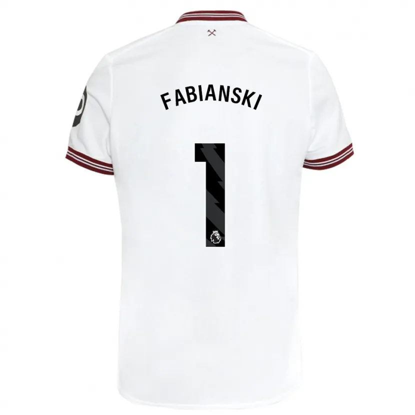 Danxen Niño Camiseta Lukasz Fabianski #1 Blanco 2ª Equipación 2023/24 La Camisa