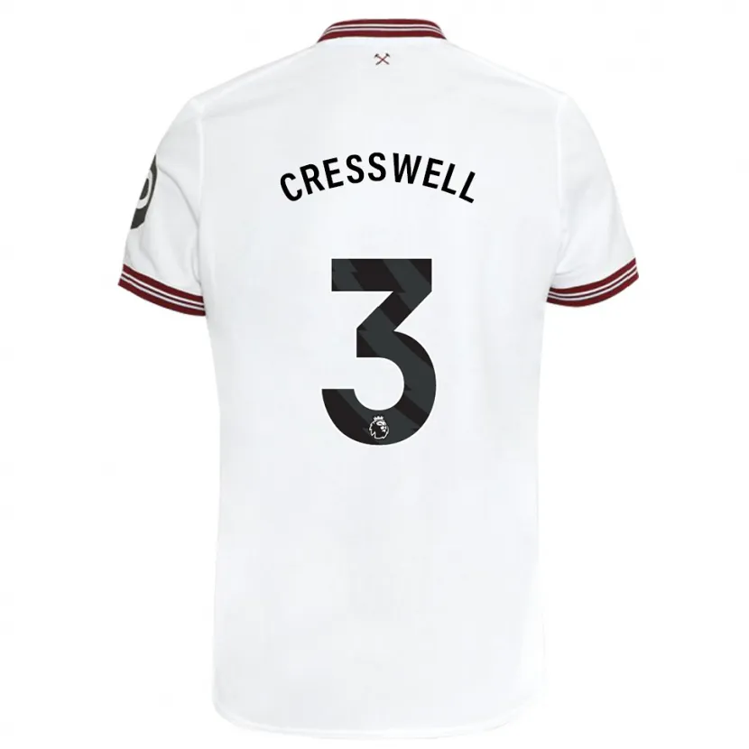 Danxen Niño Camiseta Aaron Cresswell #3 Blanco 2ª Equipación 2023/24 La Camisa