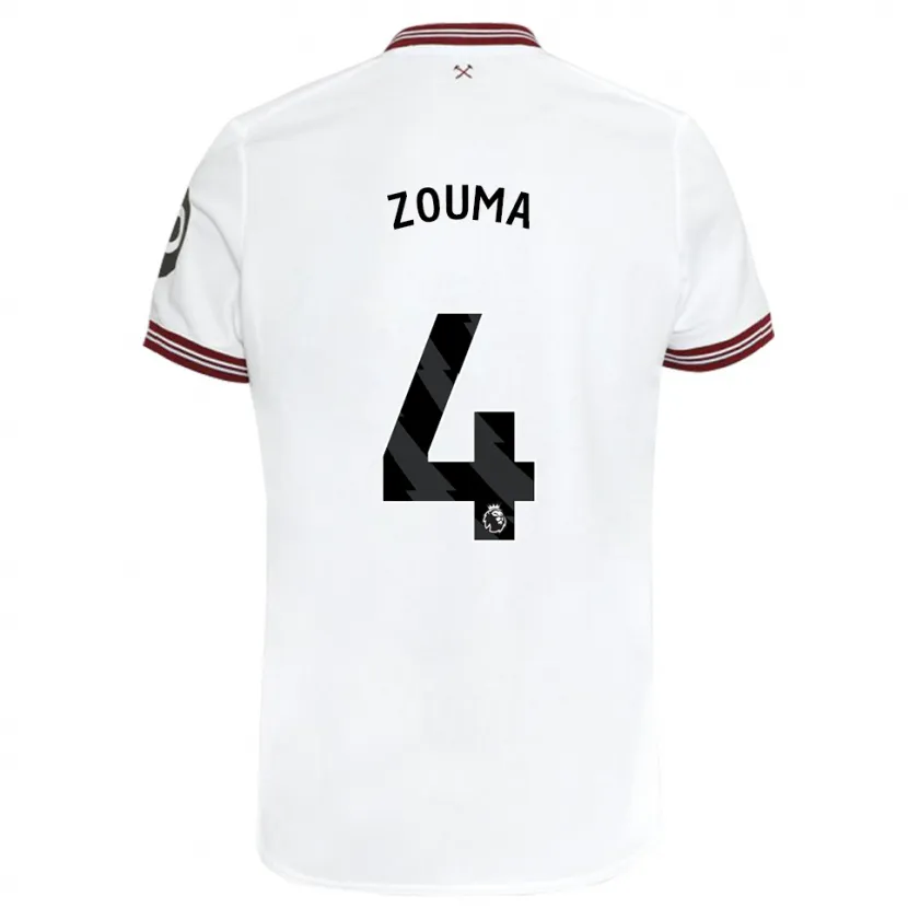 Danxen Niño Camiseta Kurt Zouma #4 Blanco 2ª Equipación 2023/24 La Camisa