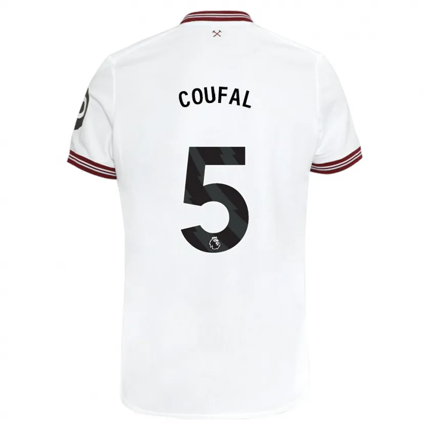 Danxen Niño Camiseta Vladimir Coufal #5 Blanco 2ª Equipación 2023/24 La Camisa