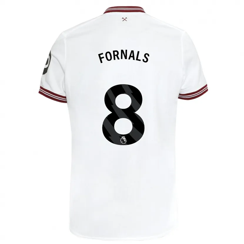 Danxen Niño Camiseta Pablo Fornals #8 Blanco 2ª Equipación 2023/24 La Camisa