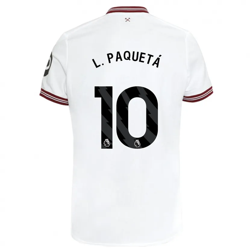 Danxen Niño Camiseta Lucas Paquetá #10 Blanco 2ª Equipación 2023/24 La Camisa