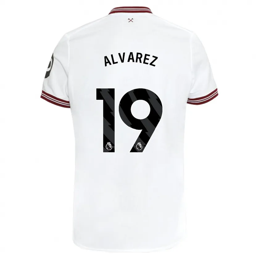 Danxen Niño Camiseta Edson Álvarez #19 Blanco 2ª Equipación 2023/24 La Camisa