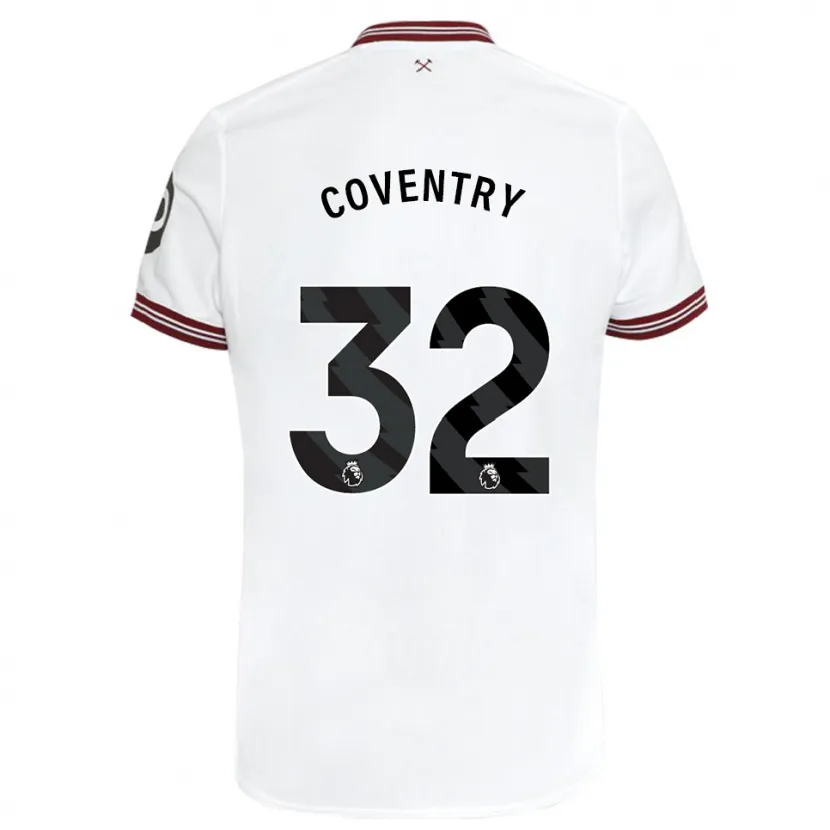 Danxen Niño Camiseta Conor Coventry #32 Blanco 2ª Equipación 2023/24 La Camisa