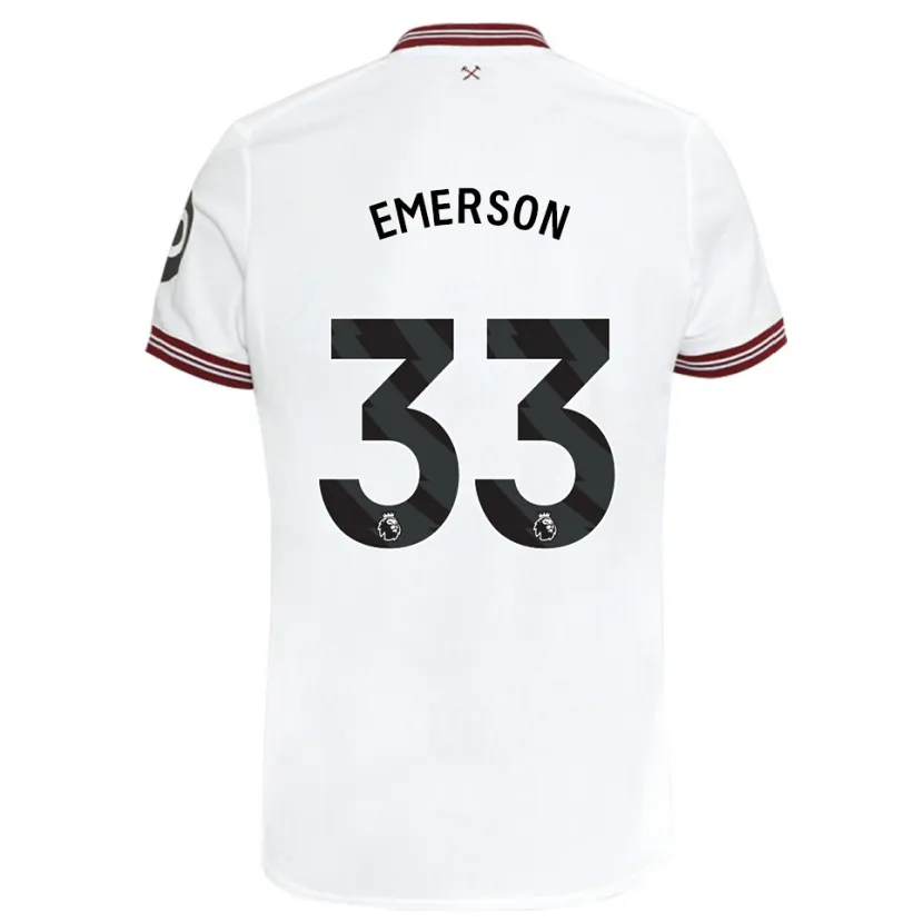 Danxen Niño Camiseta Emerson Palmieri #33 Blanco 2ª Equipación 2023/24 La Camisa