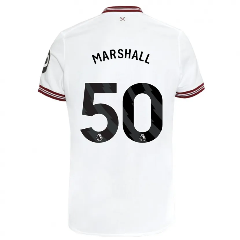 Danxen Niño Camiseta Callum Marshall #50 Blanco 2ª Equipación 2023/24 La Camisa