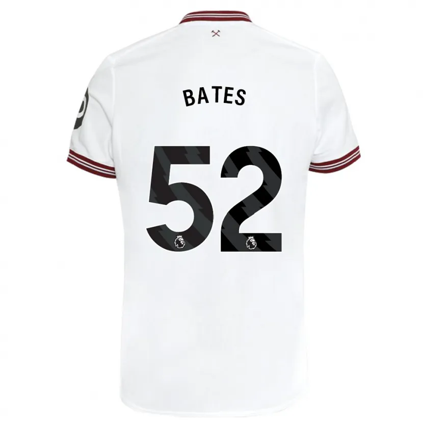 Danxen Niño Camiseta Billy Bates #52 Blanco 2ª Equipación 2023/24 La Camisa