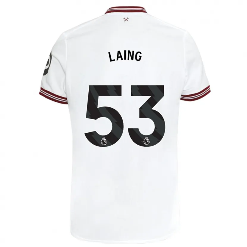 Danxen Niño Camiseta Levi Laing #53 Blanco 2ª Equipación 2023/24 La Camisa