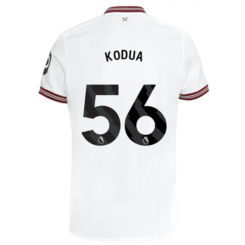 Danxen Niño Camiseta Gideon Kodua #56 Blanco 2ª Equipación 2023/24 La Camisa