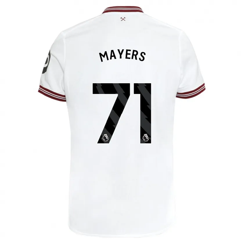 Danxen Niño Camiseta Ezra Mayers #71 Blanco 2ª Equipación 2023/24 La Camisa