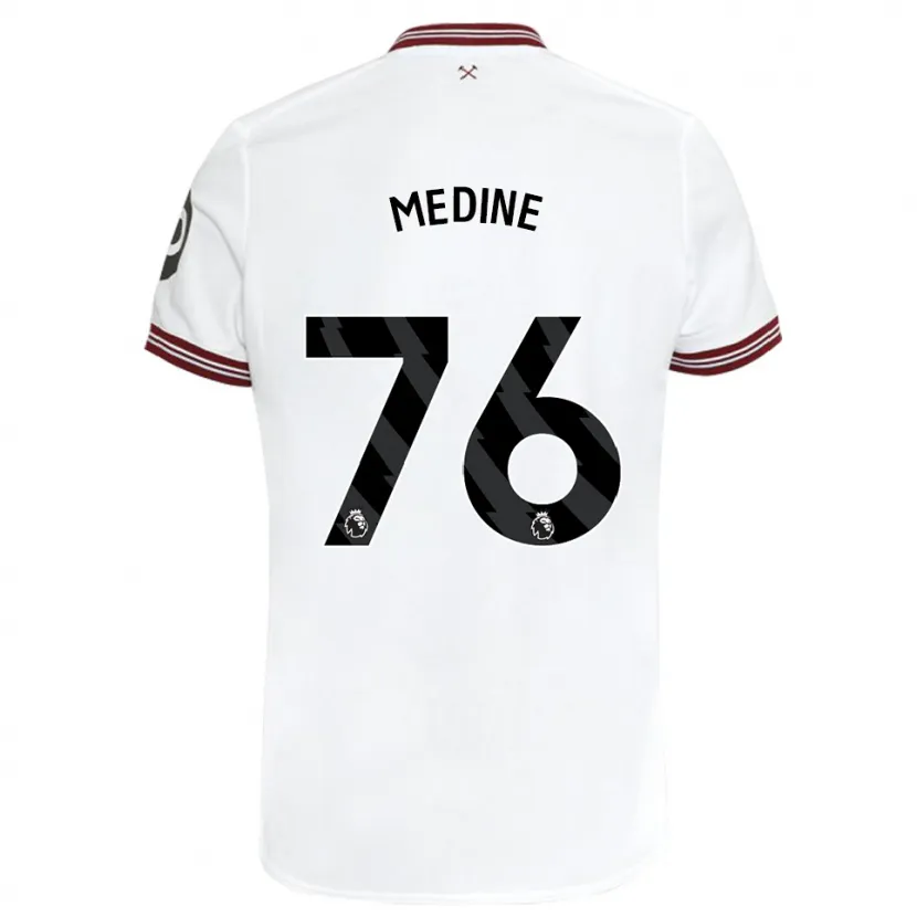 Danxen Niño Camiseta Jethro Medine #76 Blanco 2ª Equipación 2023/24 La Camisa