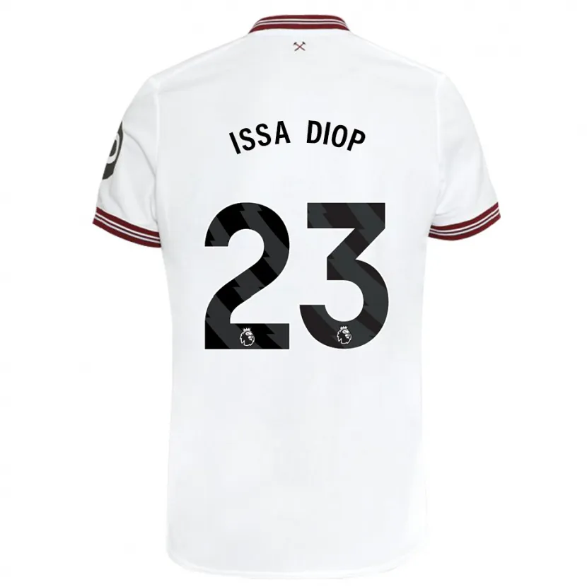 Danxen Niño Camiseta Issa Diop #23 Blanco 2ª Equipación 2023/24 La Camisa