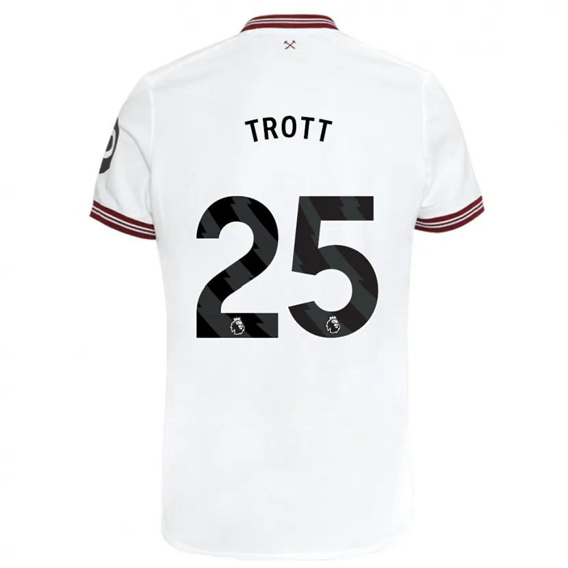 Danxen Niño Camiseta Nathan Trott #25 Blanco 2ª Equipación 2023/24 La Camisa