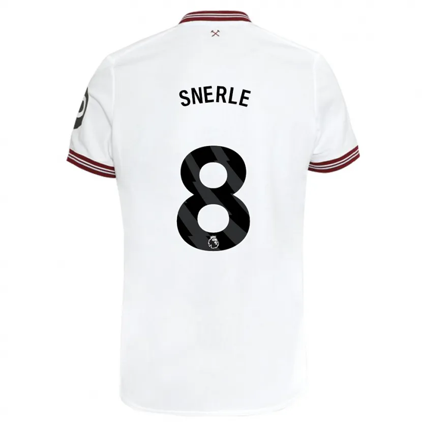 Danxen Niño Camiseta Emma Snerle #8 Blanco 2ª Equipación 2023/24 La Camisa