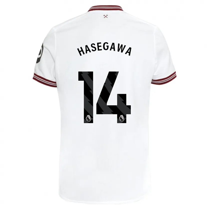 Danxen Niño Camiseta Yui Hasegawa #14 Blanco 2ª Equipación 2023/24 La Camisa