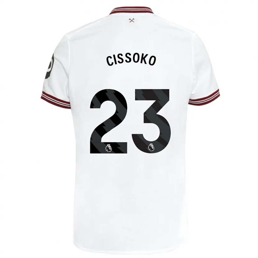 Danxen Niño Camiseta Hawa Cissoko #23 Blanco 2ª Equipación 2023/24 La Camisa