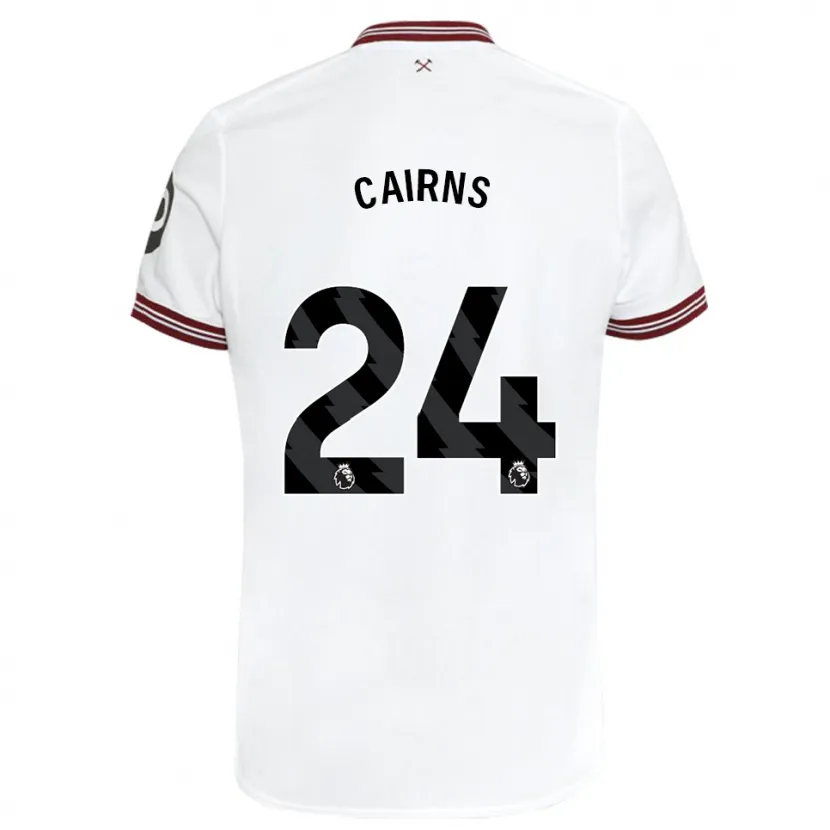 Danxen Niño Camiseta Brooke Cairns #24 Blanco 2ª Equipación 2023/24 La Camisa