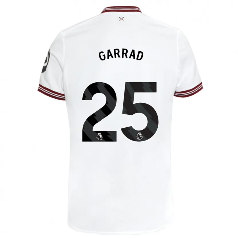 Danxen Niño Camiseta Grace Garrad #25 Blanco 2ª Equipación 2023/24 La Camisa