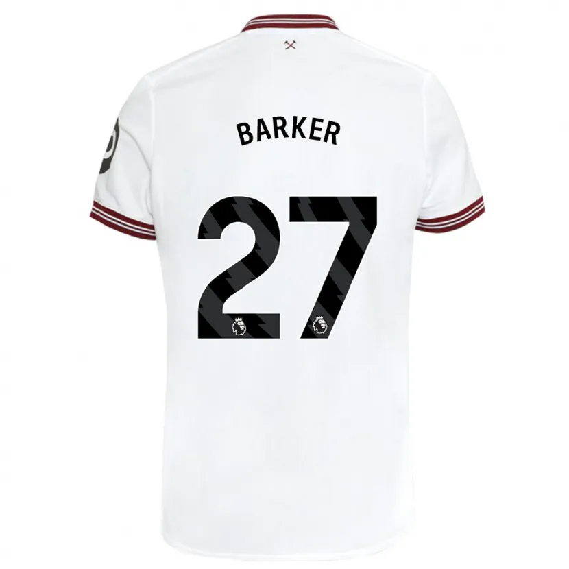 Danxen Niño Camiseta Maisy Barker #27 Blanco 2ª Equipación 2023/24 La Camisa