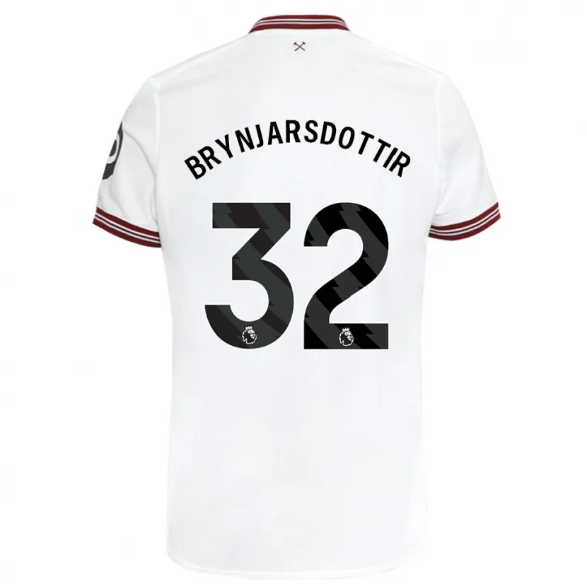 Danxen Niño Camiseta Dagny Brynjarsdottir #32 Blanco 2ª Equipación 2023/24 La Camisa