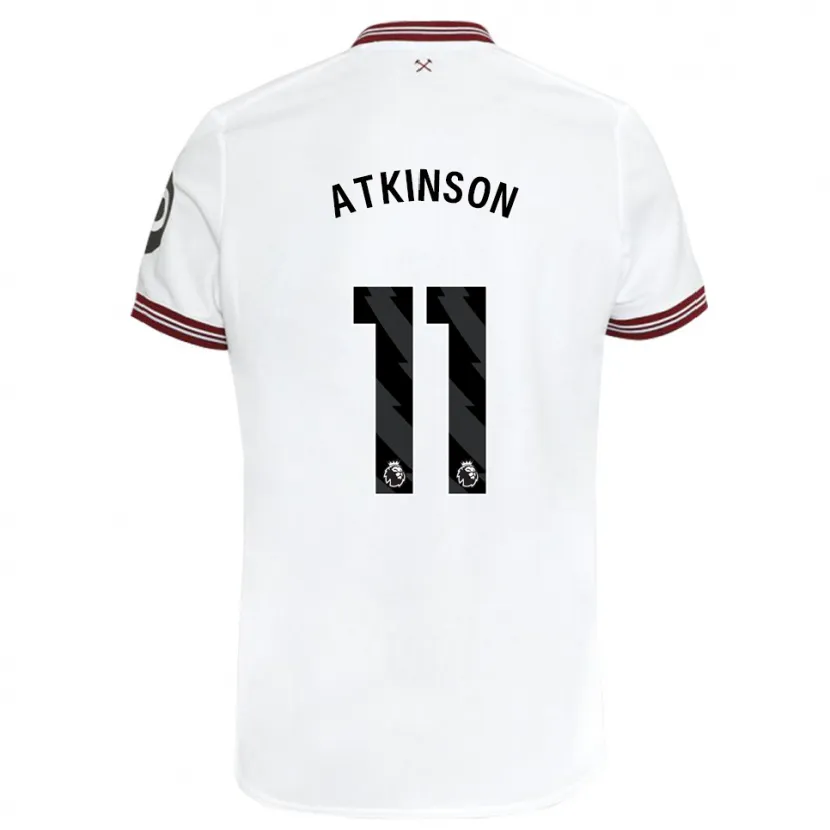 Danxen Niño Camiseta Izzy Atkinson #11 Blanco 2ª Equipación 2023/24 La Camisa