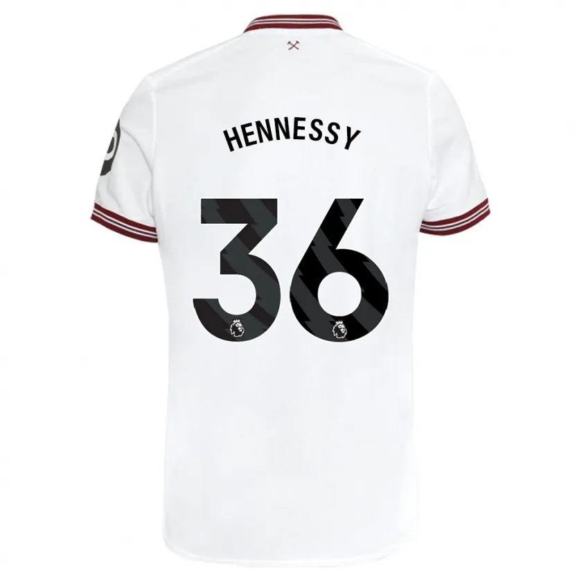 Danxen Niño Camiseta Alexandra Hennessy #36 Blanco 2ª Equipación 2023/24 La Camisa