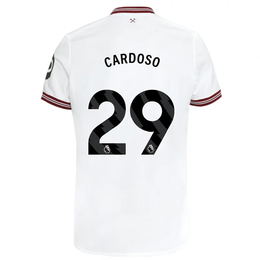 Danxen Niño Camiseta Goncalo Cardoso #29 Blanco 2ª Equipación 2023/24 La Camisa