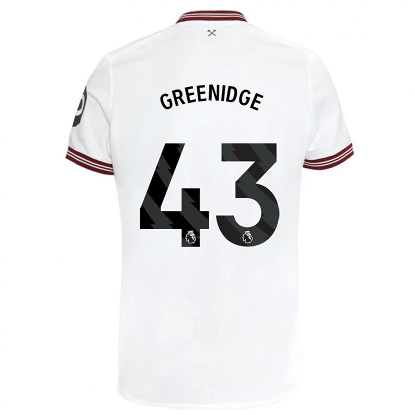 Danxen Niño Camiseta Will Greenidge #43 Blanco 2ª Equipación 2023/24 La Camisa