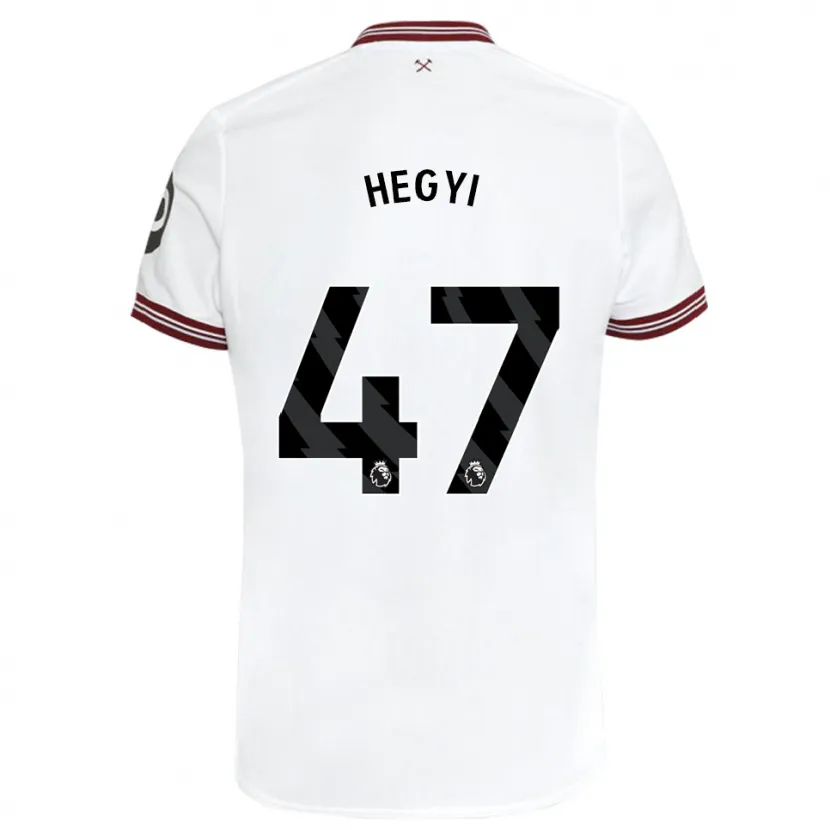 Danxen Niño Camiseta Krisztian Hegyi #47 Blanco 2ª Equipación 2023/24 La Camisa