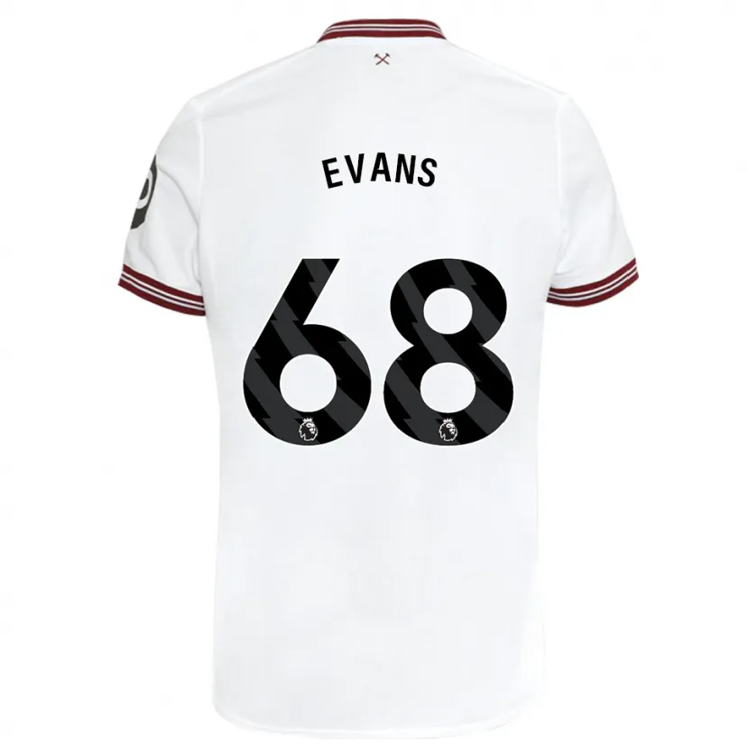 Danxen Niño Camiseta Isaac Evans #68 Blanco 2ª Equipación 2023/24 La Camisa