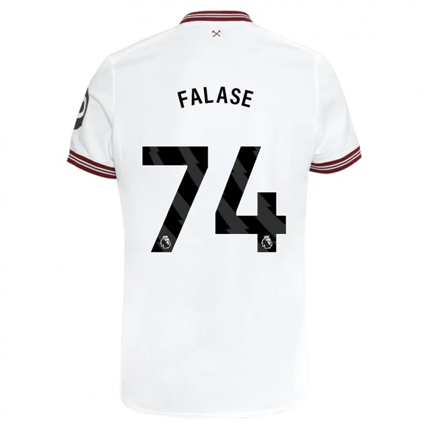 Danxen Niño Camiseta Asher Falase #74 Blanco 2ª Equipación 2023/24 La Camisa