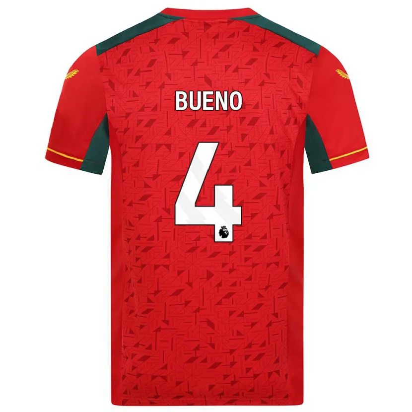 Danxen Niño Camiseta Santiago Bueno #4 Rojo 2ª Equipación 2023/24 La Camisa