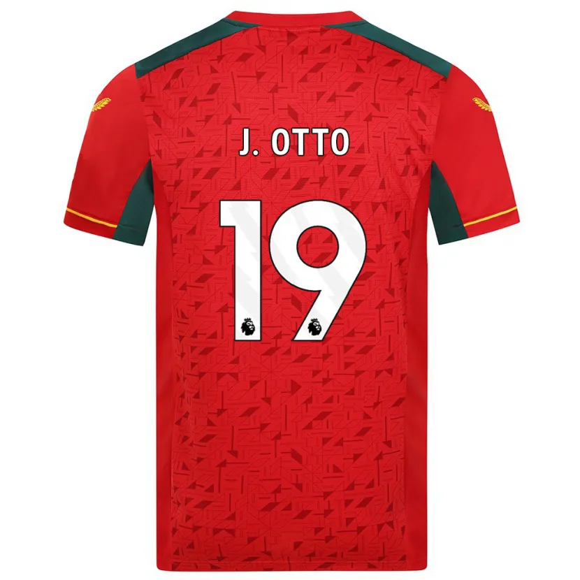 Danxen Niño Camiseta Jonny Otto #19 Rojo 2ª Equipación 2023/24 La Camisa