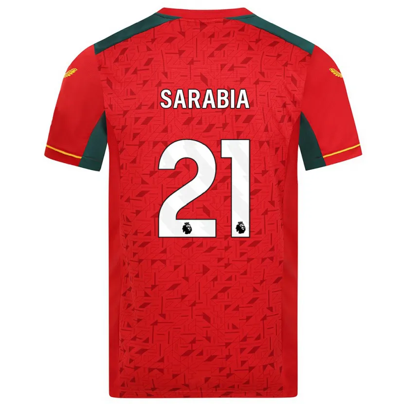 Danxen Niño Camiseta Pablo Sarabia #21 Rojo 2ª Equipación 2023/24 La Camisa