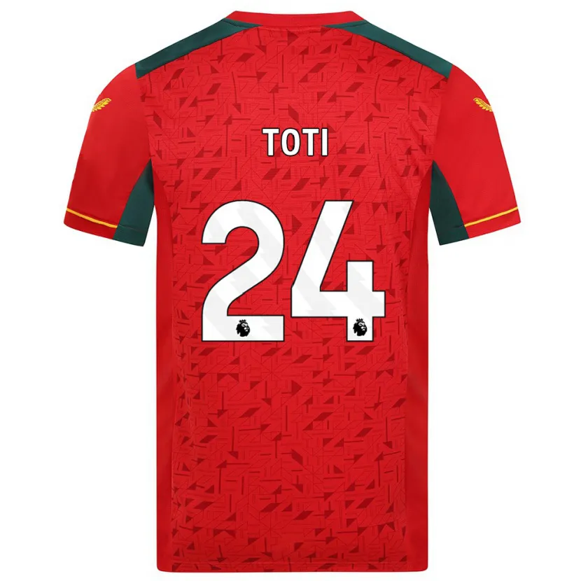 Danxen Niño Camiseta Toti #24 Rojo 2ª Equipación 2023/24 La Camisa