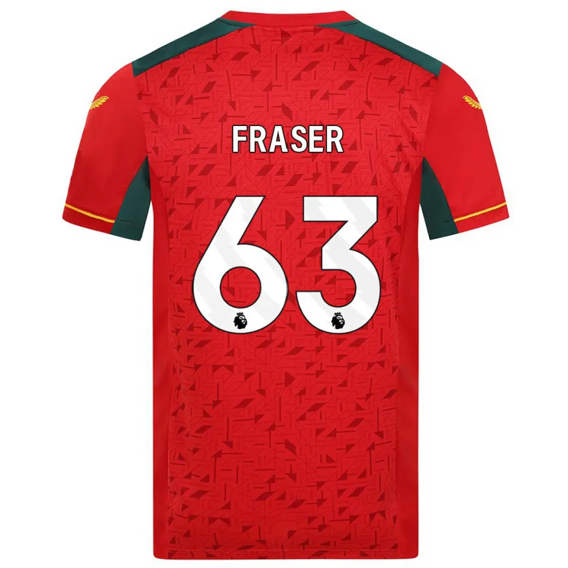 Danxen Niño Camiseta Nathan Fraser #63 Rojo 2ª Equipación 2023/24 La Camisa