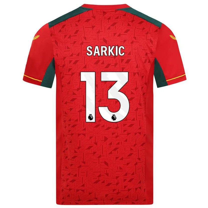 Danxen Niño Camiseta Matija Sarkic #13 Rojo 2ª Equipación 2023/24 La Camisa