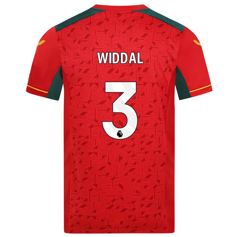 Danxen Niño Camiseta Natalie Widdal #3 Rojo 2ª Equipación 2023/24 La Camisa