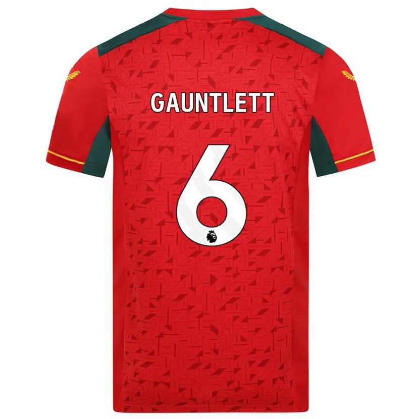 Danxen Niño Camiseta Maz Gauntlett #6 Rojo 2ª Equipación 2023/24 La Camisa