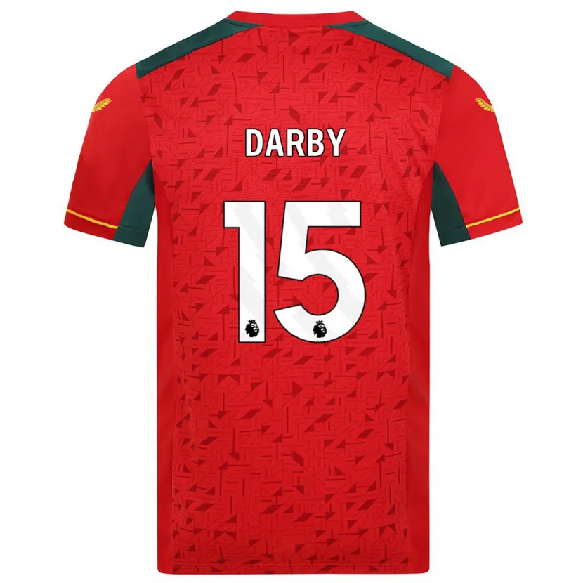 Danxen Niño Camiseta Kelly Darby #15 Rojo 2ª Equipación 2023/24 La Camisa