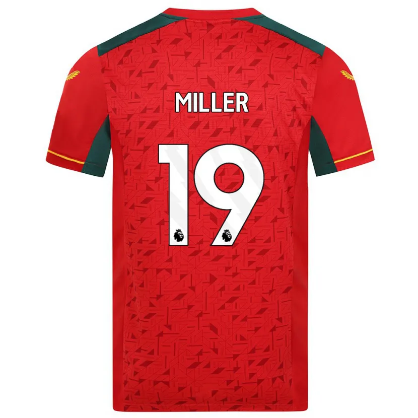 Danxen Niño Camiseta Ali Miller #19 Rojo 2ª Equipación 2023/24 La Camisa