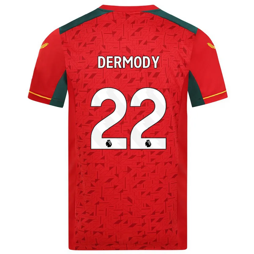 Danxen Niño Camiseta Helen Dermody #22 Rojo 2ª Equipación 2023/24 La Camisa